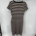 Jason Wu  GREY Dress T Shirt Bodycon Striped Short Sleeve Scoop Pink Black Small Photo 4