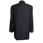 Talbots  Vintage Black 100% Pure Wool Gold Button Blazer Jacket 16 Made In‎ Japan Photo 4