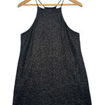NBD  Womens Dress Small Black Metallic Glitter Halter Mini Strappy Party Cocktail Photo 0