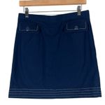 Brooks Brothers  A-Line Mini Skirt Womens 4 Navy Blue Preppy Coastal Old Money Photo 1