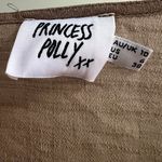 Princess Polly  Ayesha Long Sleeve Tie Waist Crop Top Size 6 Neutral Photo 4