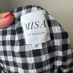 MISA Los Angeles NEW NWT  Lunna Gingham Crop Top Black Motif Medium Anthropologie Photo 6