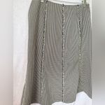 Perry Ellis Y2K  size 10 white black houndstooth skirt Photo 5