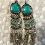 Lucky Brand  Turquoise and Silver Chandelier Earrings Photo 0