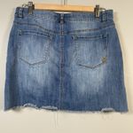 Indigo Rein Denim Skirt Button Front Frayed Hem Blue Jean Mini Skirt Y2K Preppy Photo 6