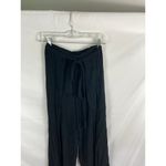 Elan Tie front Crinkle Side Slit Beach Pants Black Size Medium Photo 2