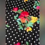 Slinky Brand New  Black Floral Polka Dot Blouse and Pants Business Casual Set L Photo 4