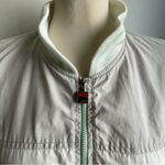FILA Vintage 80s  Women's Windbreaker Zip Sleeves Vest White Gray Italy Medium Photo 2