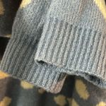 HYFVE  blue and white leopard print v neck sweater in oversized large. Photo 4