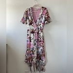 Adelyn Rae Adelyn‎ Rae Abbi Mixed Floral Wrap Dress Small Photo 1