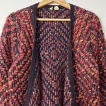 Moth Anthropologie SMALL Keavy Jacquard Cardigan WOOL MOHAIR BLEND Knit Red Photo 2