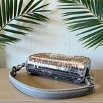 Anthropologie BIBI LOU  Silver & Black Sequin Shoulder Bag Photo 7