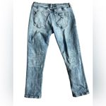 Ladies Kancan Straight High Rise Distressed Light Wash Jean Size 11/29 Blue Photo 2