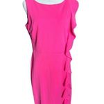 Enfocus Studio NWT Womens En Focus  Pink Sleeveless Ruffle Waterfall Dress - 12 Photo 0