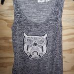 Cato 2/$10 Women's  Small Owl Tank Grey Photo 0