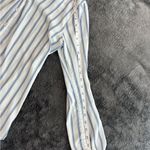 Abercrombie & Fitch Blue and White Striped Button Down Shirt Photo 4