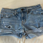 Eunina  Distressed Blue Jean Shorts Photo 0