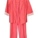Vintage Summer Pants Suit By Devon In Pink Rouge Size 10 Photo 0