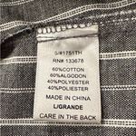 Love Tree  Off Shoulder Tie Sleeve‎ Cropped Gray White Striped Blouse Size Large Photo 6