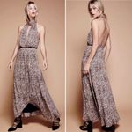 Free People  Animal‎ Instincts Printed Halter Maxi Dress in Cheetah Combo Size 12 Photo 1