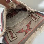 Rare Vintage Navajo handmade cotton and leather large Tote Bag NWOT Photo 4