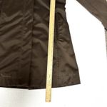 Coach  Leatherware Long Jacket Trench Coat Brown Pink Silk Lining Size 2 Women's Photo 5