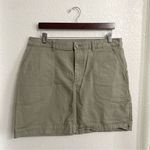 Patagonia Women’s Skirt Green Gray Short A Line Cotton Pockets Size 16 Photo 0