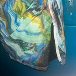 Blue and Green Bodycon Mini Dress with Spaghetti Straps for Night Out Photo 4