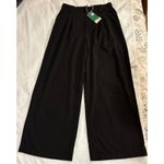 Halara NWT Flex High Waisted Side Pocket Wide Leg Waffle Work Pants Black Size L Photo 2