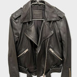 ALLSAINTS Balfern Leather Biker Jacket (US/4) Black Photo 4
