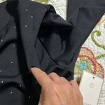 CALLIGRAPHIE womens size XS womens black pullover blouse rhinestones longsleeve Photo 7