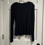 ALLSAINTS  Limera Long Sleeve Wrap Front Top Size Large in Black Photo 9