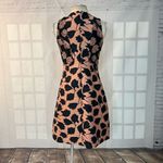 Ann Taylor pink navy floral jacquard sleeveless A-line party dress size 4 Photo 4