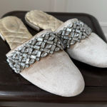 Birdies The Songbird Nude Blush Velvet Mules Crystal Embellishments 9 Photo 0