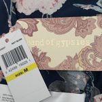 Band of Gypsies  Blue and Pink Boho Crop Top NWT Size Medium Blue Floral Top Photo 6