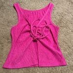 Cut out hot pink tie tank top Photo 0