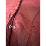 Walter Baker  Red Leather Pencil Midi Skirt Button Snap Fitted Women Size 4 Photo 8