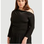 Modern Citizen - Peyton satin off shoulder asymmetrical long sleeve blouse NWOT Photo 8