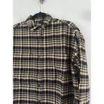 Everlane NWT  Soft Brushed Flannel Brown Plaid Boxy Button Up Shirt Sz Small Photo 4