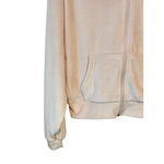 Refuge Hoodie Jacket Womens Size Small Pink Velvet Velour Full Zip Rinestone NEW Photo 4