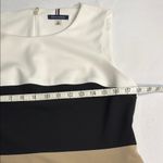 Tommy Hilfiger Black and White Sheath Dress Sleeveless Crew Neck Photo 5