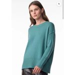 Zaket & Plover Pearl Stitch Wool Blend Knit Sweater in Lagoon Blue Women’s Small Photo 10