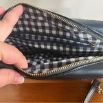 Draper James ‎ RSVP Quilted Crossbody Purse Bag Navy Blue With Gold Hardware Photo 4