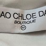 DAO CHLOE DAO Boutique Mini Dress Cream in Color with Ruffle in Front Size Med Photo 3
