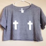 † Smut Clothing Naughty Vicar Cropped Tee † White Size M Photo 4