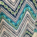 Jolt loose flowy size L top with adjustable straps lace bottom blue white yellow Photo 3