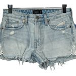 Abercrombie & Fitch NEW  Harper Low Rise Jean Shorts Blue Denim Lace Size 24 00 R Photo 0