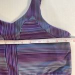 Tehama Athleisure Fit and Flare Mini Blue & Purple Stripes Tennis Preppy Dress S Photo 9
