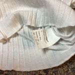 SheIn  White Ribbed Cropped V-neck Long Sleeve Button Front Top  Size Small  Photo 4