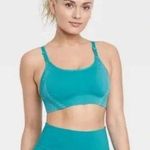 All In Motion High Support Seamless Sports Bra Turquoise Blue  size medium Photo 0